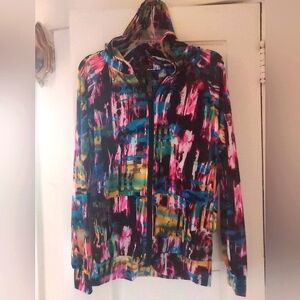 DYMO Neon Media Blur Streetwear Hoodie, M/L